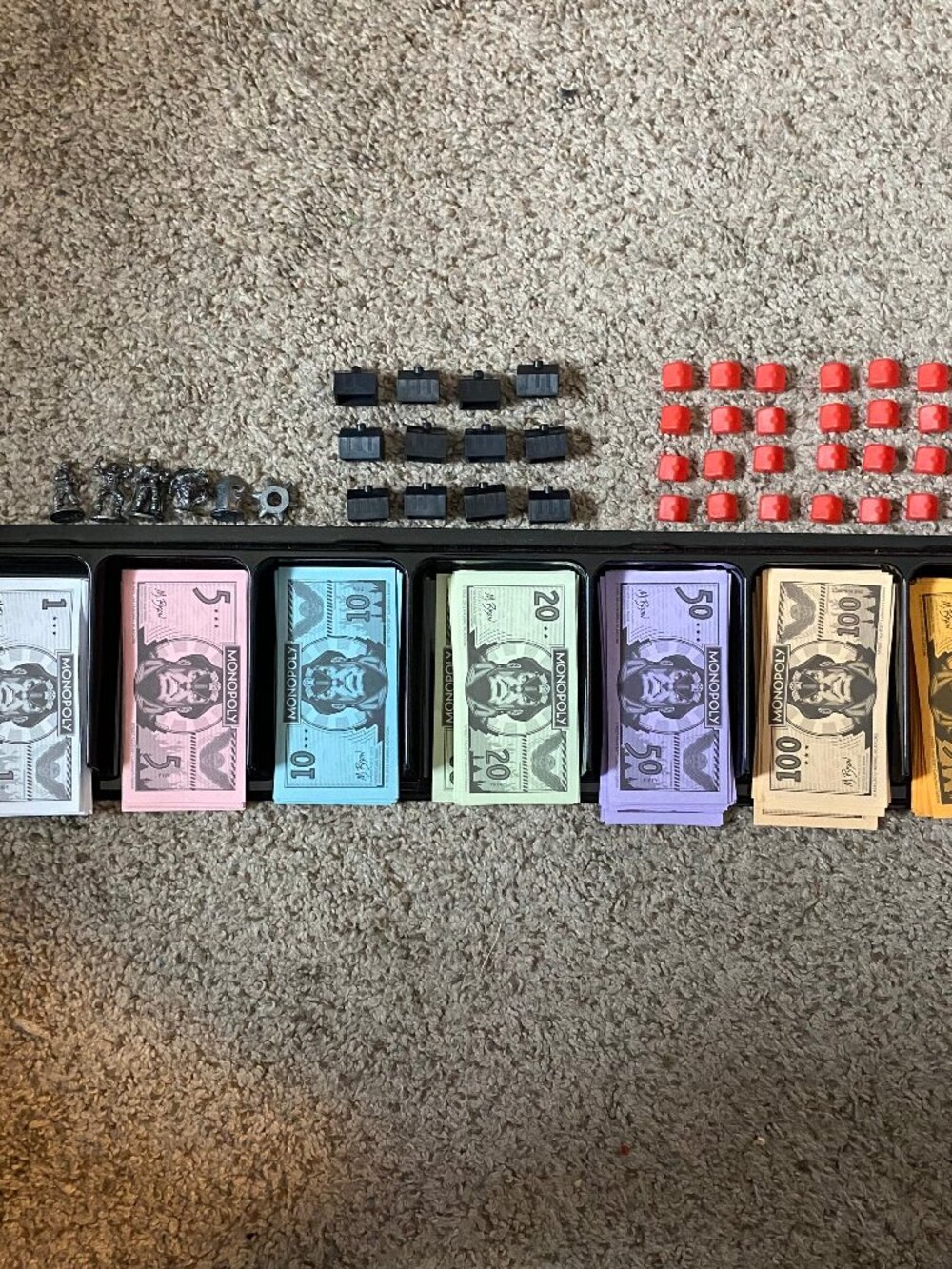 Monopoly Street Fighter Collector's Edition M. Bison Money & Houses  & 6 Tokens